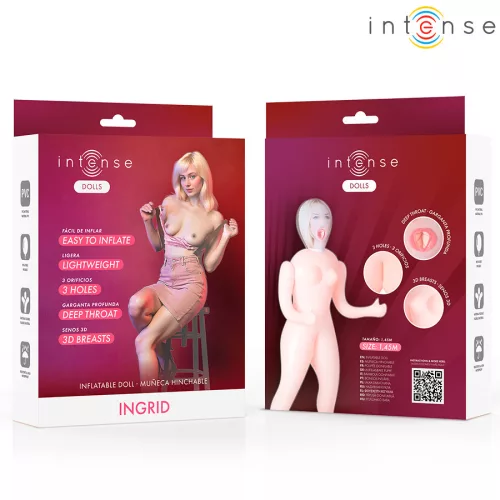 INTENSE DOLLS - Ingrid – fújható játékfigura három nyílással