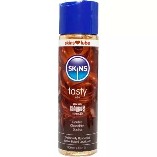 SKINS – ízletes vízbázisú síkosító dupla csokoládé 130 ml
