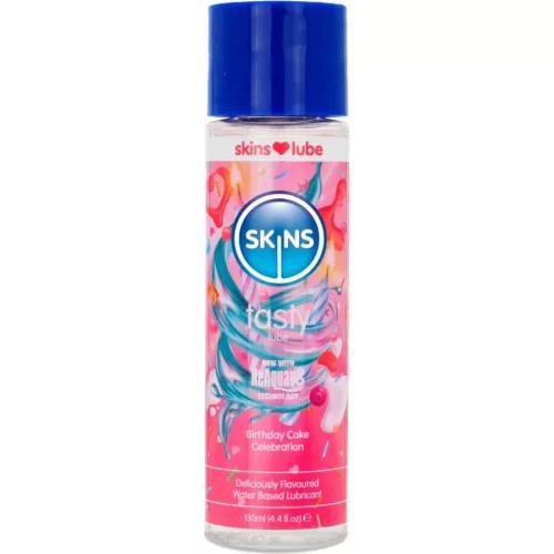SKINS - ízletes vízbázisú síkosító, születésnapi torta 130 ml
