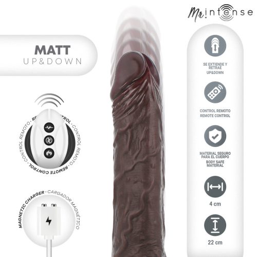 MR INTENSE – matt, realisztikus vibráló maszturbátor távirányítóval