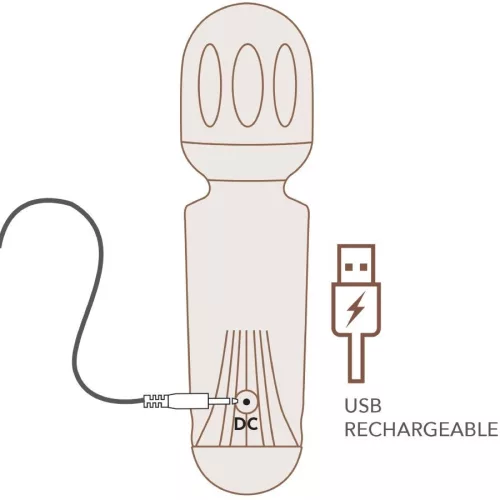Rocks-Off Mini újratölthető masszírozó 16 funkció peónia rózsaszín