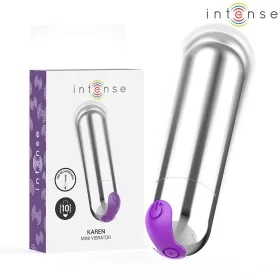   INTENSE KAREN MINI – újratölthető vibráló golyó ezüst színben