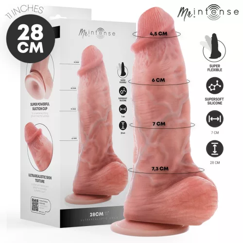 MR INTENSE - extra nagy szilikon dildó 28 cm - érzéki élmény