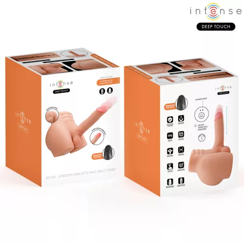 INTENSE DEEP TOUCH - reális dildós, vibráló maszturbátor távirányítóval