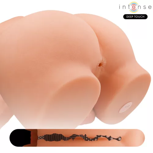 INTENSE DEEP TOUCH - reális dildós, vibráló maszturbátor távirányítóval