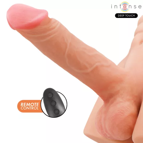 INTENSE DEEP TOUCH - reális dildós, vibráló maszturbátor távirányítóval