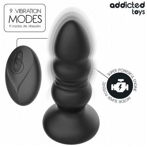 ADDICTED TOYS – forgó, vibráló anális dugó távirányítóval