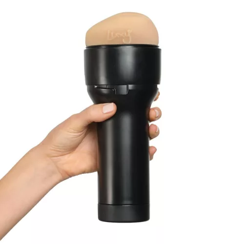 Kiiroo maszturbátor szívókamrás, élethű kialakítás 22 cm fekete