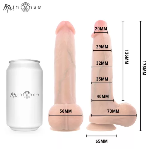 Mr Intense Dildó Realisztikus, tapadókorongos 17,8 cm fekete