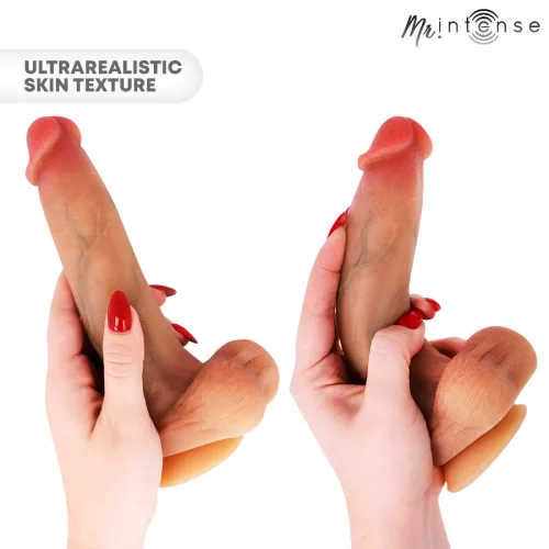 Mr Intense Dildó Szívókorongos, Realisztikus, 20 cm Fekete
