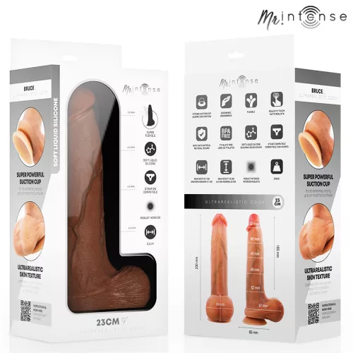 Mr Intense Dildó Részletes anatómia 23 cm Fekete