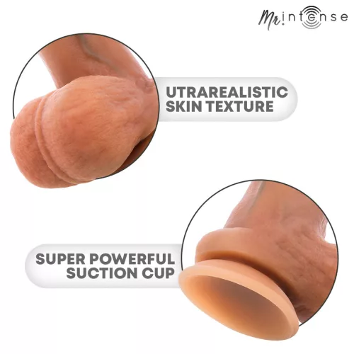 Mr Intense Dildó Ultra-realisztikus, tapadókorongos, 17,8 cm fekete