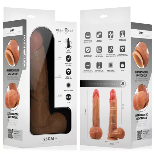Mr Intense Dildó Realisztikus, szívókorongos 23 cm fekete