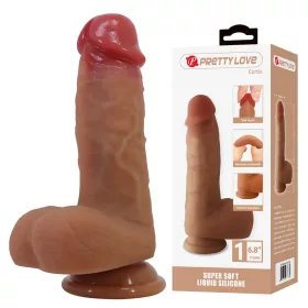   Pretty Love Curtis realisztikus dildo tapadókoronggal 17,3 cm 4,2 cm átmérő