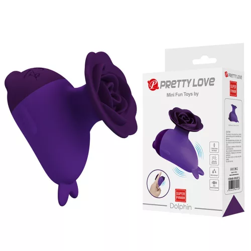 Pretty Love Dolphin mini vibrátor csipesszel