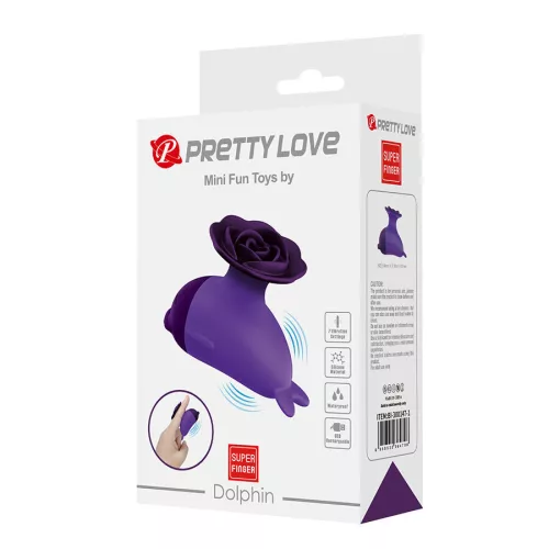 Pretty Love Dolphin mini vibrátor csipesszel