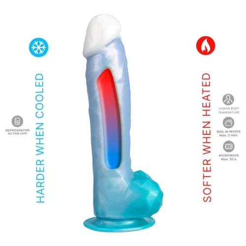 SilexD Dildó Hőreaktív, vízálló, 20.3 cm kék