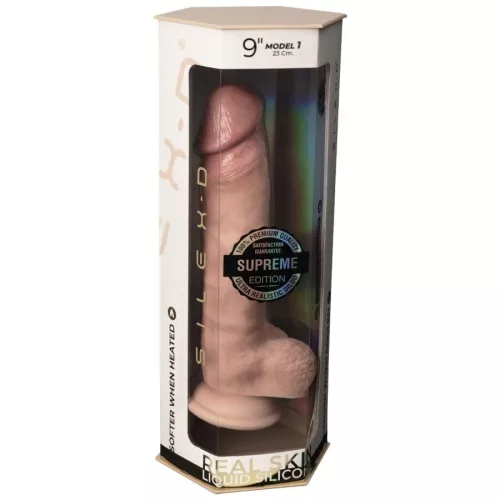 Silexd Dildó Termoreaktív, Realisztikus 22,8 cm fekete