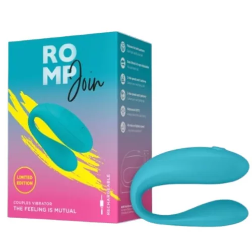 Romp Péniszgyűrű Vibrációs, Több mód, USB-töltős Türkiz