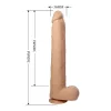 Pretty Love Dildó Rugalmas, tapadókorongos 36 cm bőrszínű