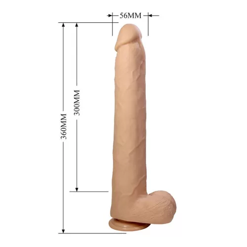 Pretty Love Dildó Rugalmas, tapadókorongos 36 cm bőrszínű