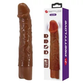   Pretty Love Vibrátor Realisztikus, 10 rezgésmód, USB töltés 20 cm barna