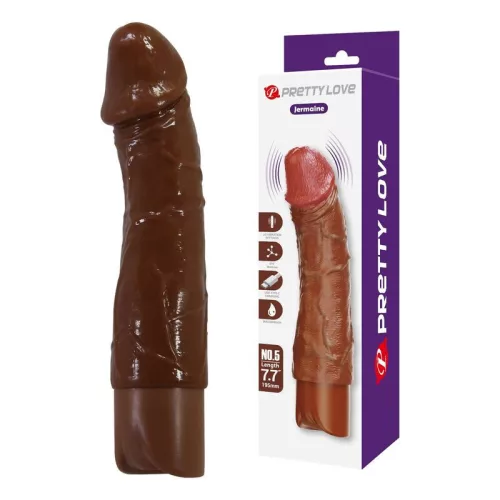 Pretty Love Vibrátor 10 rezgésmód, USB újratölthető 19,5 cm barna realisztikus
