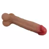 Pretty Love Dildó Realisztikus, tapadókorongos 27.7 cm hús színű piros végű