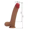 Pretty Love Dildó Realisztikus, tapadókorongos 27.7 cm hús színű piros végű