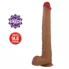 Pretty Love Dildó Realisztikus szilikon szívókoronggal 37,6 cm húsbarna-piros