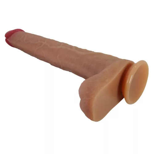 Pretty Love Dildó Realisztikus szilikon szívókoronggal 37,6 cm húsbarna-piros