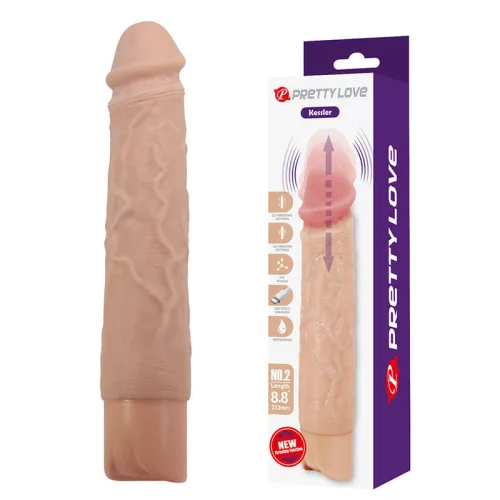 Pretty Love Vibrátor Realisztikus, Rezgő, Lökő 22 cm természetes