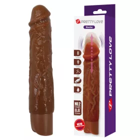 Pretty Love Vibráló dildo Lökő funkció 22 cm barna