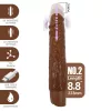 Pretty Love Vibráló dildo Lökő funkció 22 cm barna