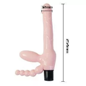 BAILE – vibráló anál stimuláló nélküli heveder 25,4 cm