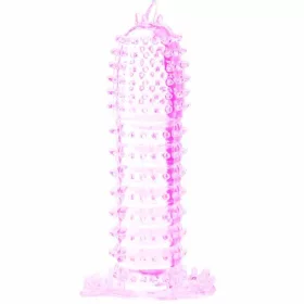   BAILE - Pink stimuláló ponttal ellátott pénisz burkolat 14 cm