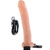 Fetish Fantasy – 27,9 cm hosszú rezgő strapon vibrátor golyókkal