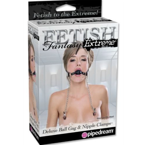 Fetish Fantasy Extreme – prémium ball gag és mellbimbócsipesz