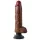 KING COCK - 25,5 cm vibráló pénisz golyókkal, barna