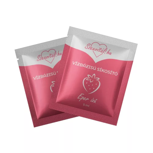 Szexvitál Vízbázisú síkosító 5 ml - Eper ízű