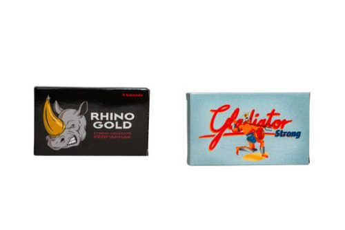 RHINO GOLD - 6 DB + Gladiátor Strong Kapszula Férfiaknak - 4 db