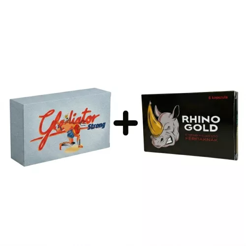 RHINO GOLD - 6 DB + GLADIÁTOR STRONG KAPSZULA FÉRFIAKNAK - 4 db csomag