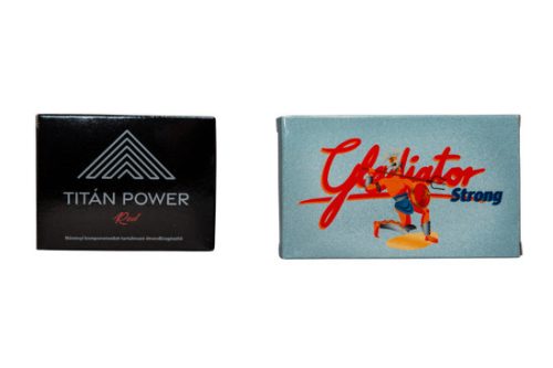 TITÁN POWER red -  3 DB + Gladiátor Strong Kapszula Férfiaknak - 4 db